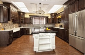 Walnut Glaze Kitchen Cabinets - 