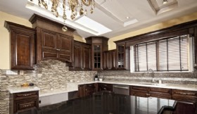 Walnut Glaze Kitchen Cabinets - 