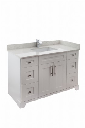 White Shaker Bathroom Vanity - 