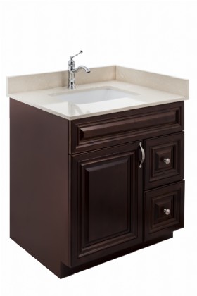 Walnut Glaze Bathroom Vanity - 